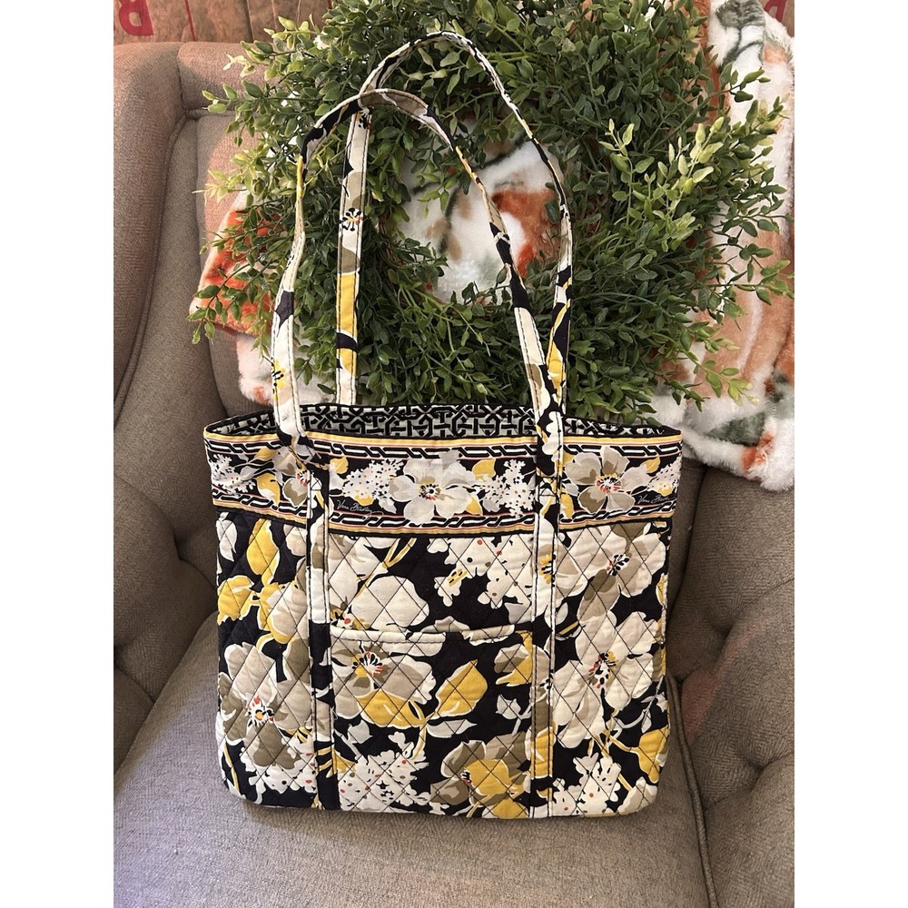 Vera Bradley Retired Dogwood Pattern Large Double Handle Tote Shoulder Bag 14x11